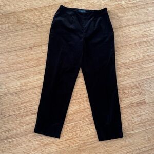 Vintage Piazza Sempione Italian black velvet Capri pants